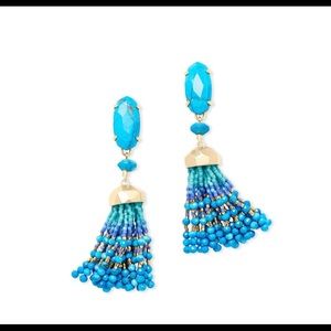 NWT Kendra Scott Dove Earrings in Aqua Howlite